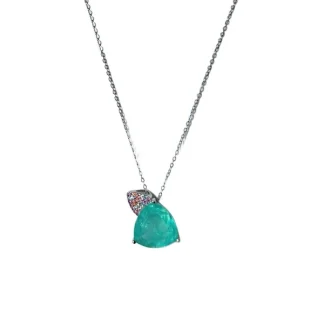 Colar Escapulário Turmalina Fusion Colors Prata 925 Ródio