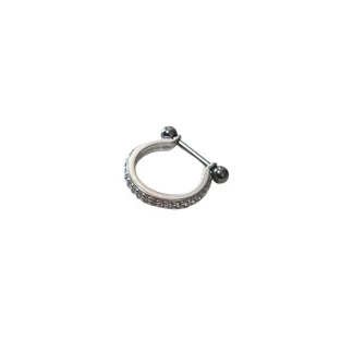 Piercing Zircônia Pino Prata 925 Lisa