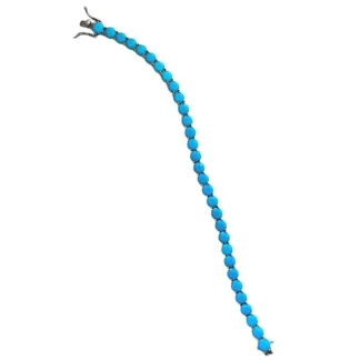 Pulseira Riviera turquesa fusion 17 cm Prata 925 Ródio