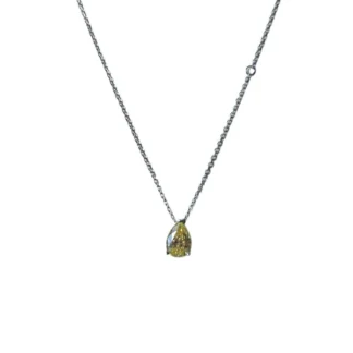 Colar gota yellow fusion Prata 925 Ródio