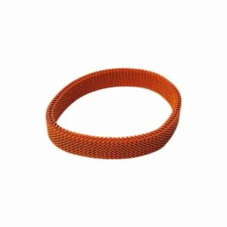 Pulseira Malha Aço Laranja em Prata 925 com Ródio