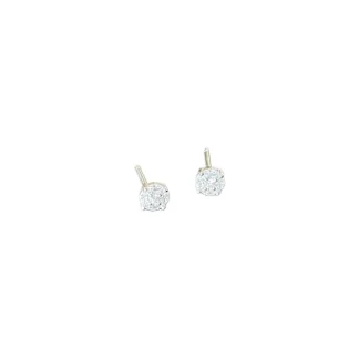 Brinco illusion zircônia branca 6mm Prata 925 Ródio