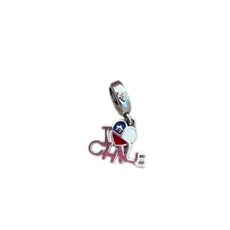 Pingente Berloque Chile Prata 925 Ródio
