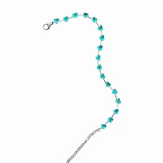Pulseira Riviera Faca Coração Turmalina fusion com alongador Prata 925 Ródio