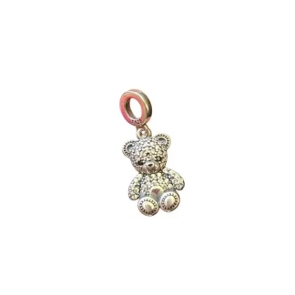 Pingente berloque Urso Prata 925 Ródio