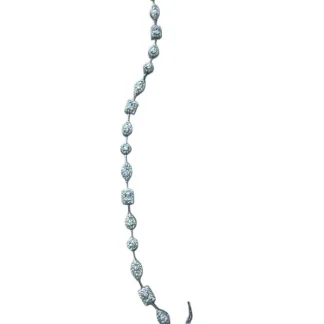 Pulseira Riviera gota e retângulo Fancy yellow fusion 17 cm Prata 925 Ródio
