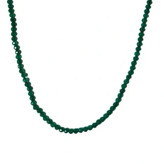 Colar Pedra esmeralda fusion inteiro Prata 925 Ródio