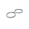 Brinco Argola Zircônia Quadrado G Prata 925 Ródio