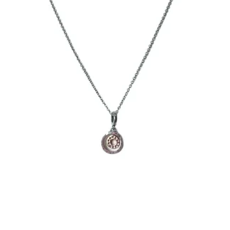 Colar Inspiração 2 elos Rose Prata 925 Ródio