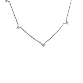 Colar Coração P Illusion zircônia Prata 925 Ródio