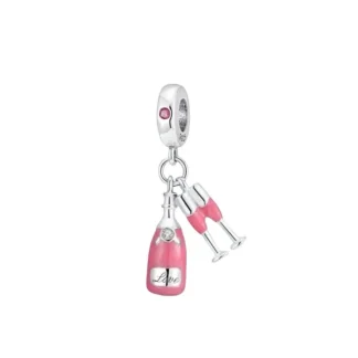 Pingente Berloque Drink Prata 925 Ródio