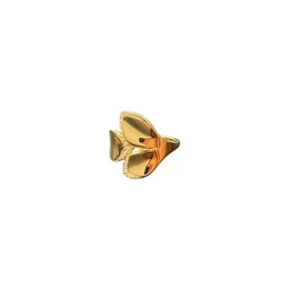 Anel Flor 3 pétalas liso zircônia borda Prata 925 Ródio