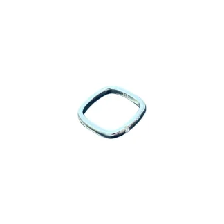 Anel quadrado 1 zircônia Prata 925 Ródio
