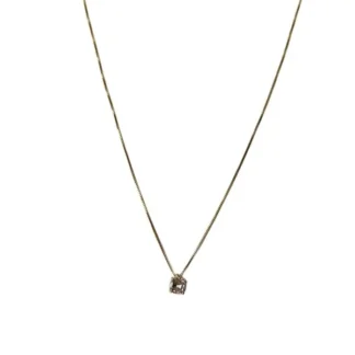 Colar ponto de luz zircônia Prata 925 Ouro 18K
