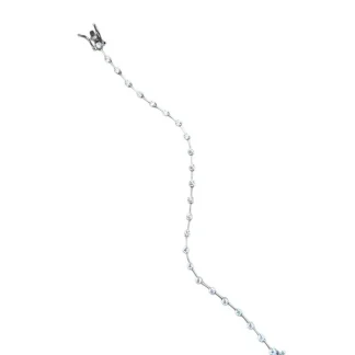 Pulseira Riviera zircônia Faca 17 cm Prata 925 ródio