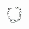 Pulseira elos cravejados zircônia 19 cm Prata 925 Ródio