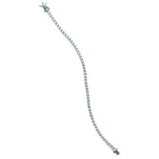 Pulseira Riviera pedra 3 mm em Prata 925 com Ródio