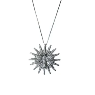 Colar Espírito Santo Mandala Zircônia Prata 925 Ródio