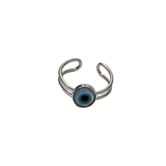 Piercing Fake 1 Olho Grego Prata 925 Lisa