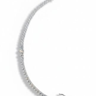 Pulseira Riviera degradê zircônia17 cm Prata 925 Ródio, Bottega D'Oro